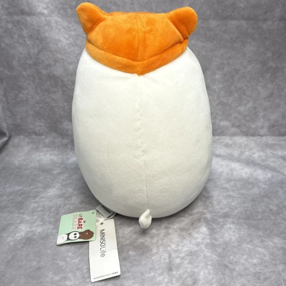 Miniso We Bare Bear Ice Bear Summer Vacation Series Polar Bear Plush NWT 12